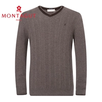 Montagut Montagut nam mùa đông xoắn cashmere áo len tinh khiết cashmere dày ấm áo len cashmere giải phóng mặt bằng quần áo giữ nhiệt nam