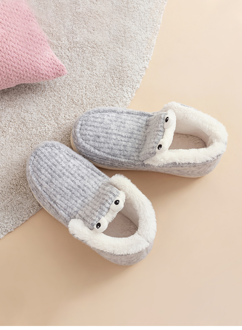 Giày cotton nhà công viên West West Giày ấm cho nữ mùa đông cộng với dép cotton đế dày nhung nhà nữ bao gồm tất cả ấm áp trong nhà - Trang chủ dép đi trong nhà tắm