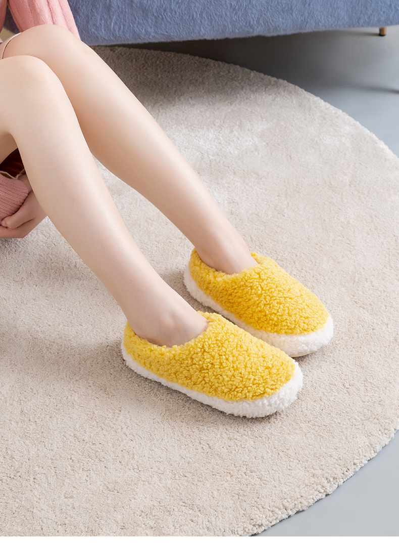 Học sinh Park West phiên bản tiếng Hàn của giày cotton nhà dày hoang dã mùa đông ấm áp cộng với dép nhung nữ nhà tất cả đã bao gồm - Trang chủ dép đi trong nhà giá rẻ