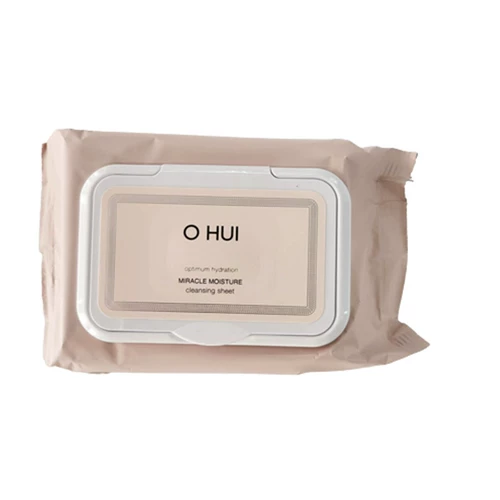 Ohui, свежее травяное освежающее увлажняющее средство для снятия макияжа, салфетки, Южная Корея, 60 штук, глубокое очищение