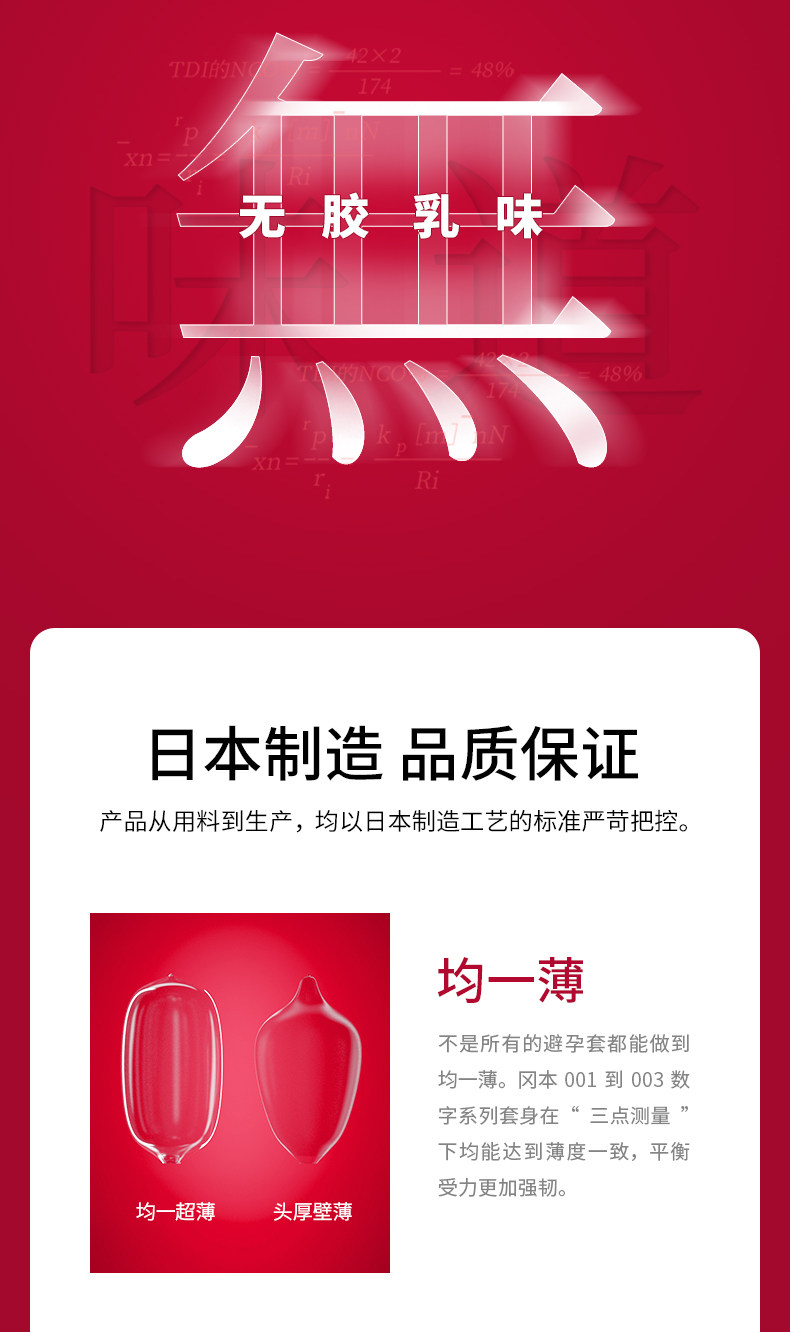 日本原装进口 冈本 高端系列001安全套 6片 图4