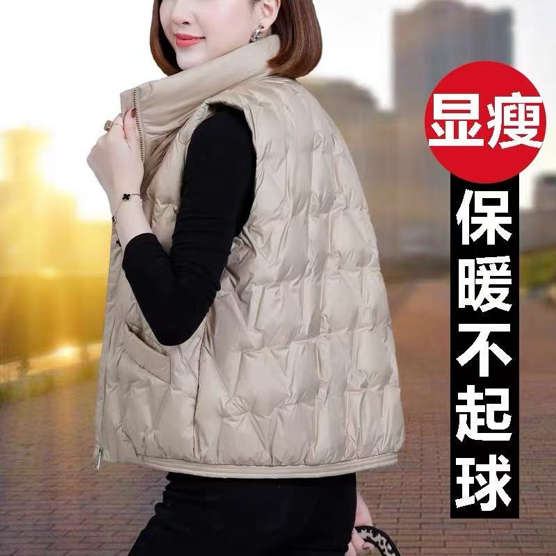Down Cotton Vest for Women, 2025 New Winter Model, Lightweight Vest for Middle-Aged Mothers, Stylish and Fashionable Outerwear Vest Down Cotton Vest for Women, 2025 New Winter Model, Lightweight Vest for Middle-Aged Mothers, Stylish and Fashionable Outerwear Vest