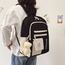 On the new schoolbag female Korean version of high school students Sen shoulder bag large capacity middle school students color computer bag tide