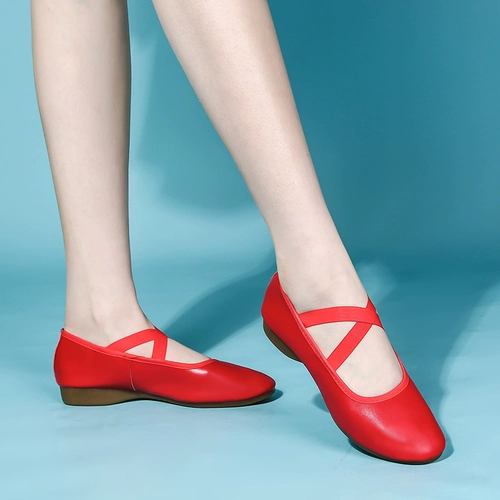 Туфли, танцующая обувь, 2020, из натуральной кожи, мягкая подошва, для среднего возраста