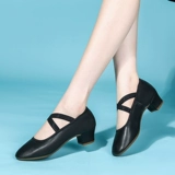 Туфли, танцующая обувь, 2020, из натуральной кожи, мягкая подошва, для среднего возраста