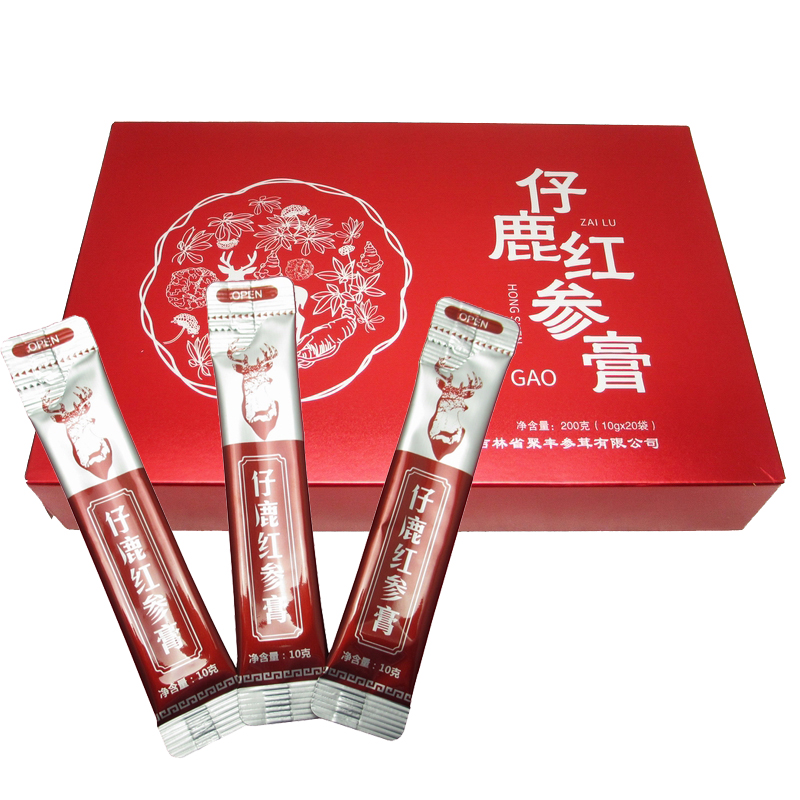 Chai Deer Red Ginseng Paste Deer Tire Cream Lady Jilin Mayflower Deer Paste Ginseng Paste Antler Pink Pre-Conditioning Multi-Sac Moon