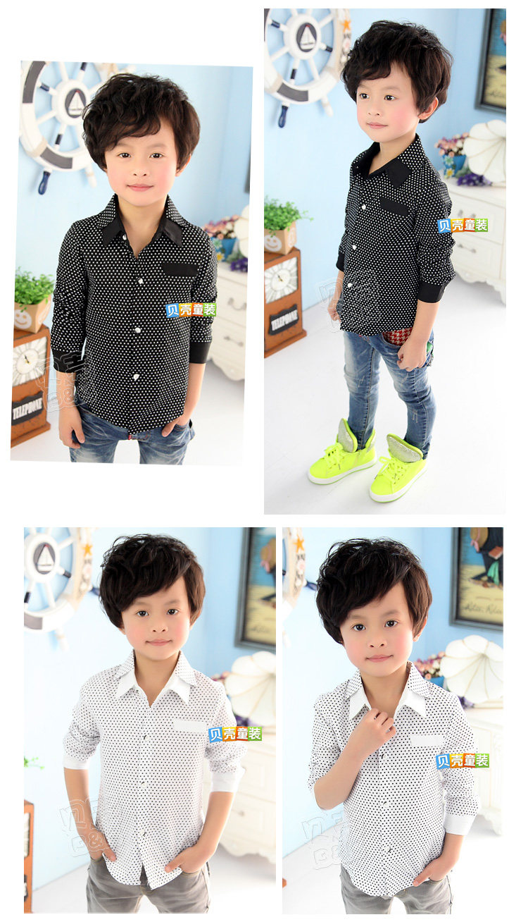 Chemise garcon à manche longue - Ref 2081936 Image 71