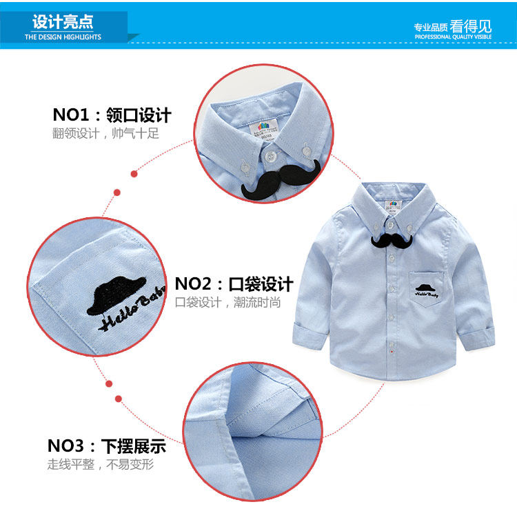 Chemise garcon à manche longue - Ref 2081963 Image 63