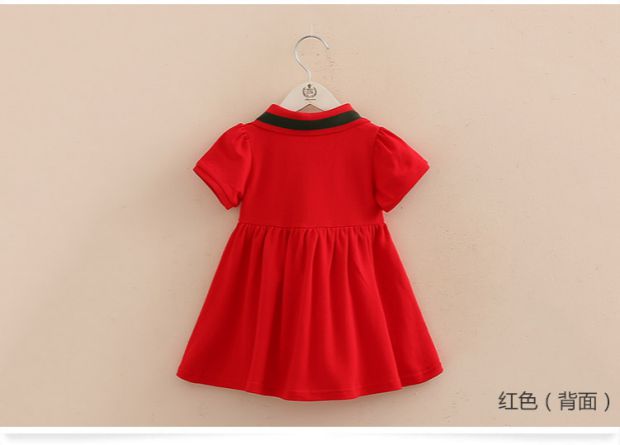 Váy ve áo cho bé 2018 hè mới cho bé gái Quần áo trẻ em Váy ngắn tay cho bé qz-4581 đầm công chúa bé gái