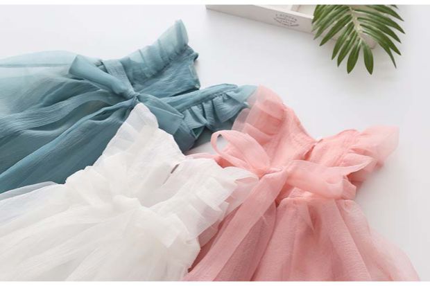 Váy cổ tròn cho bé 2019 hè mới cho bé gái quần áo trẻ em váy vest qz-4752 váy đầm trẻ em 13 tuổi
