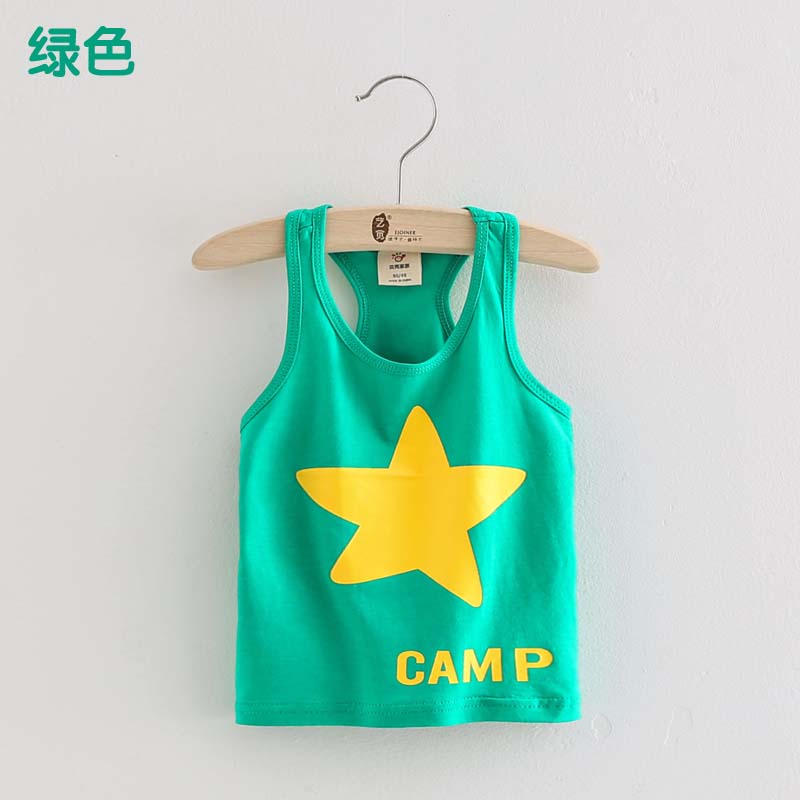 2020 mùa hè váy Hàn Quốc phiên bản kẹo màu cậu bé và cô gái childrens con bé vest không tay nam t-shirt tx-0345.