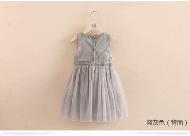 Váy liền thân cho bé váy vest 2019 xuân mới cho bé gái Quần áo trẻ em váy qz-4583