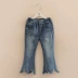 Quần jeans bé gái 2019 xuân hè phiên bản Hàn Quốc của bé gái mới quần áo trẻ em quần dài kz-a936 quần mông thú cho bé Quần