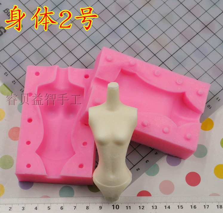 [Body khuôn] mềm clay clay màu bùn fondant cơ thể nam giới và phụ nữ tay và chân búp bê tay để làm cơ thể silicone khuôn