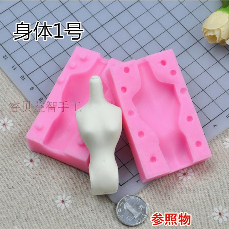 [Body khuôn] mềm clay clay màu bùn fondant cơ thể nam giới và phụ nữ tay và chân búp bê tay để làm cơ thể silicone khuôn đất sét nhật tự khô