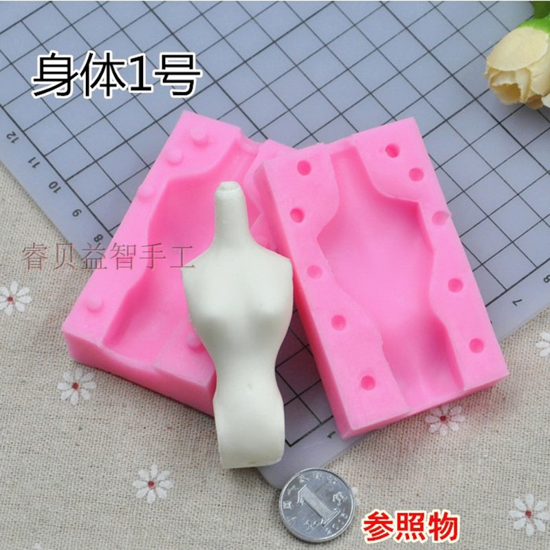 [Body khuôn] mềm clay clay màu bùn fondant cơ thể nam giới và phụ nữ tay và chân búp bê tay để làm cơ thể silicone khuôn