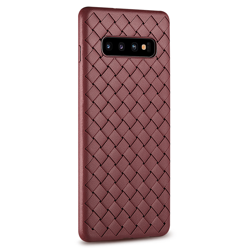 Baoshili Samsung S10plus mobile phone shell leather pattern woven S10 leather s10+ protective cover s10e all-inclusive silicone business soft Galaxy men and women personality anti-fall explosion tide brand high-end breathable BV