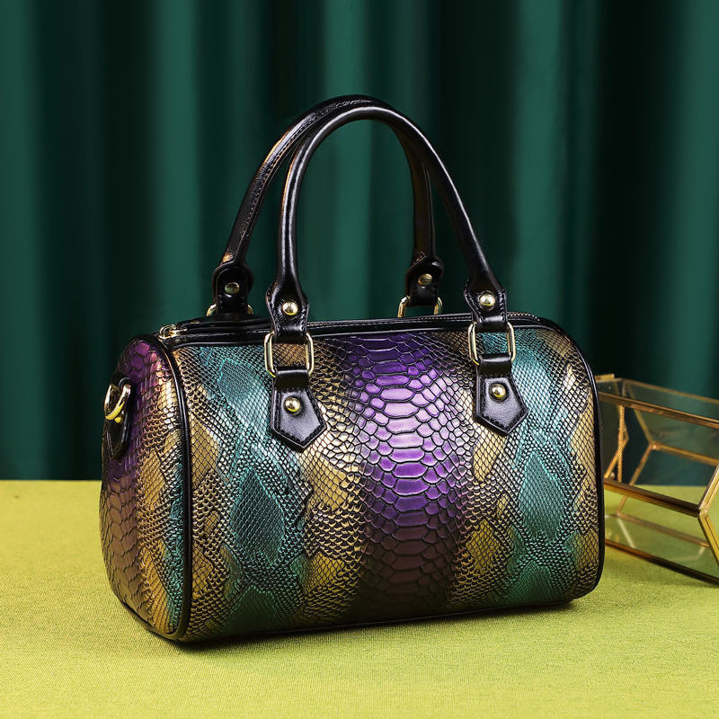 France DUDK light and luxurious bag 2022 new Boston pillow bag advanced genuine leather retro single shoulder inclined satchel bag