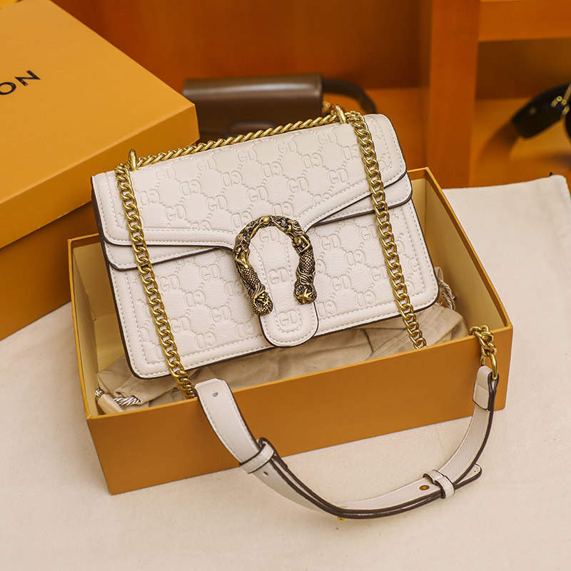 French DUDK senior women's bag 2022 new fashion Bacchus bag leather wild one-shoulder messenger chain bag