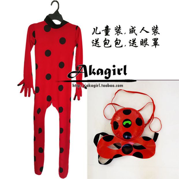 Lady bug bọ rùa bọ rùa ladyess trang phục cosplay gửi túi màu tím kiểu dáng cos tóc giả - Cosplay đồ cosplay vô diện