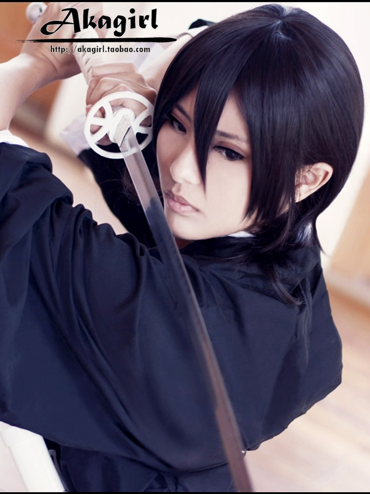 Thần chết Rouge BLEACH khuôn mặt đen tướng để tóc ngắn anime tóc giả cosplay - Cosplay đồ ngủ cosplay thỏ