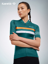 Santic forest guest 21 new womens short-sleeved top suit riding suit summer road equipment top PAli pale