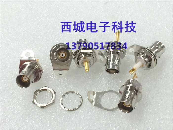 Three-coaxial BNC-KY socket three-bayonet BNC mother seat three-card BNC head 1553B bus fixed panel joint-Taobao