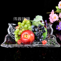 High-grade crystal glass fruit plate Living Room restaurant high-end atmosphere fruit plate home life fashion products