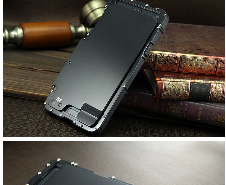 Armor King Iron Man Luxury Shockproof Stainless Steel Aluminum Metal Flip Case Cover for Samsung Galaxy Note 4 N9100