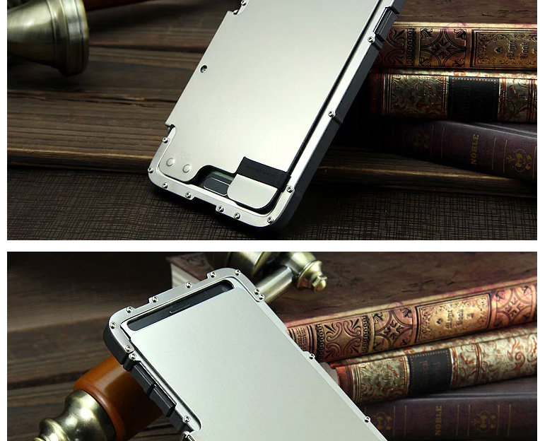 Armor King Iron Man Luxury Shockproof Stainless Steel Aluminum Metal Flip Case Cover for Samsung Galaxy Note 4 N9100
