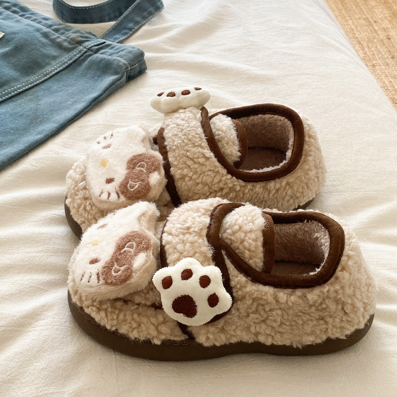 2026 Autumn/Winter Cartoon Cute Cat Slippers for Women, Plush Thick-Soled Indoor Non-Slip Warm Furry Shoes 2026 Autumn/Winter Cartoon Cute Cat Slippers for Women, Plush Thick-Soled Indoor Non-Slip Warm Furry Shoes