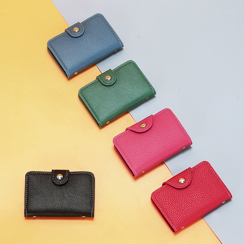 Card bag card clip car suture buckle solid color large capacity small and simple multi-card storage bank card holder card bag