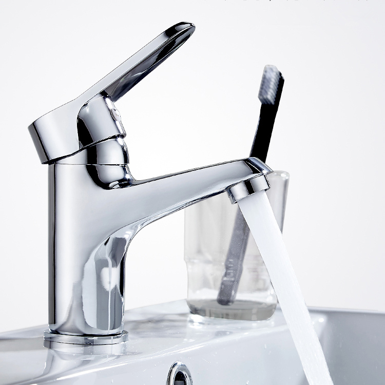 Single-hole full copper face basin tap Home table pelvic floor basin Half hanging basin Taichung basin Hotel hot and cold tap-Taobao