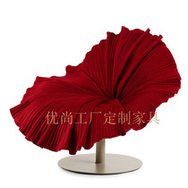 Spot Bloom easy Chair Designer FRP petal Chair Flower chair rotary Chair Photography net Red Chair