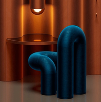 Glass fiber reinforced plastic water pipe exhibition hall leisure chair Single line seat stool Sales negotiation chair Villa area outdoor seating seat