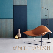 Aurora Modern Sevillano Designer Lounge Chair Single Sofa Chair Brown Leather Art Black Metal