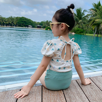 Childrens swimsuit female Princess Girls Split Ins South Korea Baby Swimsuit Cute Girl Spa Swimsuit Tide