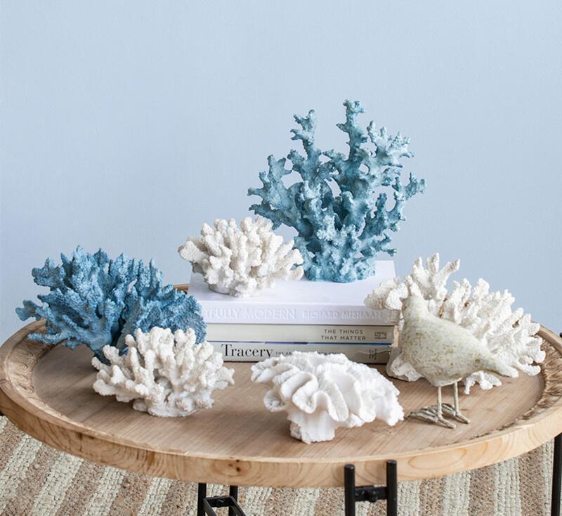 Ab Exports High-Quality Simulated Coral Ornaments to the United States, Marine Series Resin Desktop Decorations for Living Room Model Homes and Home Decor