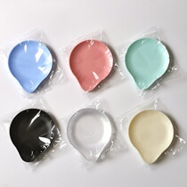 Frosted disposable fruit plate dried fruit plate water drop plate cake plate small plastic flat bottom snack plate 5 Pack