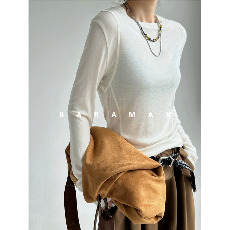 Raramax Australian Tencel Wool Q Slimming~4D Princess Seam~Long Sleeve Knitted T-Shirt Machine Washable Raramax Australian Tencel Wool Q Slimming~4D Princess Seam~Long Sleeve Knitted T-Shirt Machine Washable