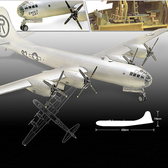 3g Model Edme Assembled Aircraft 12528 American B-29A Enora Musk Card Bomber