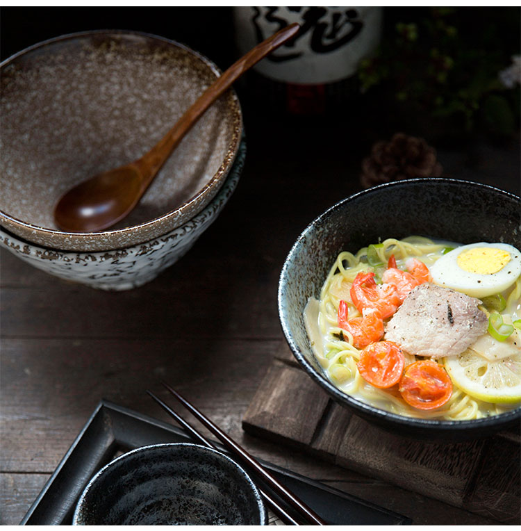 Phong cách Nhật Bản và gió ramen bát nhà hàng đặc biệt sáng tạo bộ đồ ăn công suất lớn bát súp salad bát mì nhà bát bát đĩa đẹp