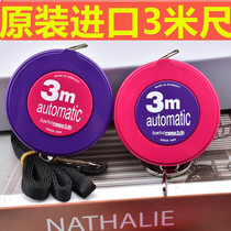 German Original Clothing Import Clothing tape measuring tape Automatic telescopic measuring tape measuring clothes Soft ruler Height 3m 3 m