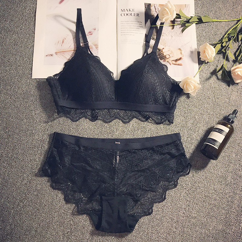 Bralete không có vòng thép cô gái sexy tam giác cup thoải mái ngực nhỏ phần mỏng đồ lót ren thu thập áo ngực tập