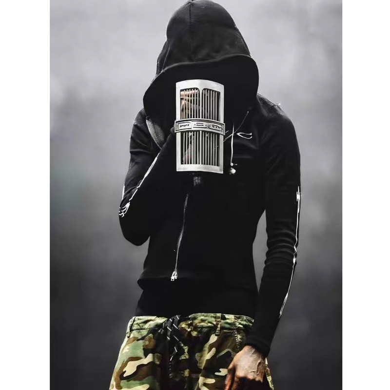 American High Street Opium Style Playboi Carti Same Style Sweatshirt Men's Trendy Hooded Double Zipper Cardigan Jacket American High Street Opium Style Playboi Carti Same Style Sweatshirt Men's Trendy Hooded Double Zipper Cardigan Jacket