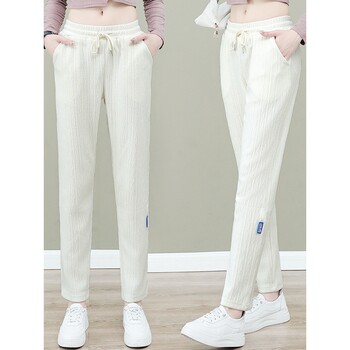 Official authentic chenille sweatpants women's spring and autumn small-legged pants 2025 new slim and stylish women's pants versatile for small people Official authentic chenille sweatpants women's spring and autumn small-legged pants 2025 new slim and stylish women's pants versatile for small people