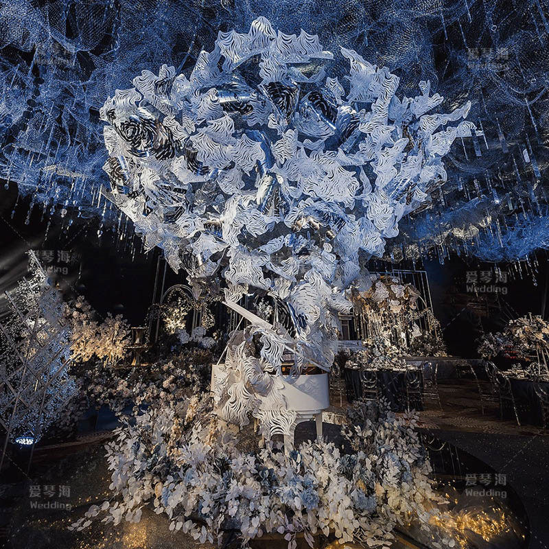 Creative Folding Paper Corrugated Paper Paper Engraving Background Decoration Wedding Scene Arrangement Props Creative Personality Wedding items