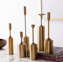 European-style iron metal candlestick six-piece sets of ornaments gold Bronze electroplating home decorations creative wedding arrangement