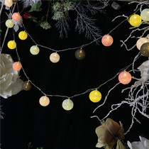 ins Macaron big round ball String Light led color outdoor wedding festival party line light window decoration