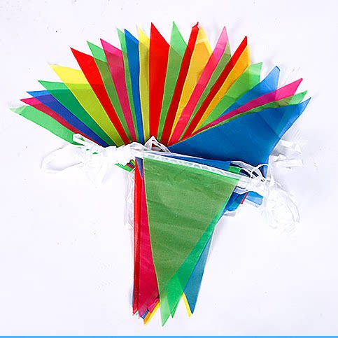 Chinese New Year opening decorative bunting Small string flag Triangle string flag wedding supplies wedding bunting knife flag bunting